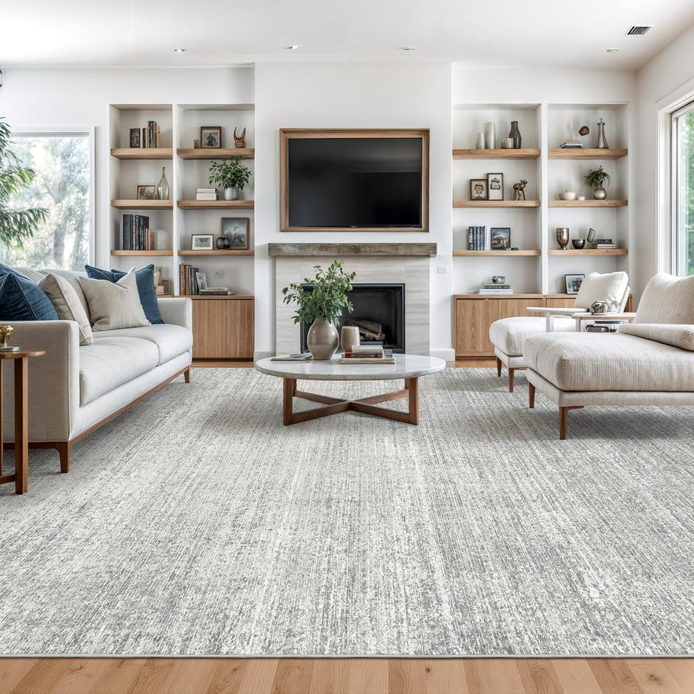 Valenrug Washable Rugs 5x7, Non Slip Large Area Rugs for Living Room, Grey