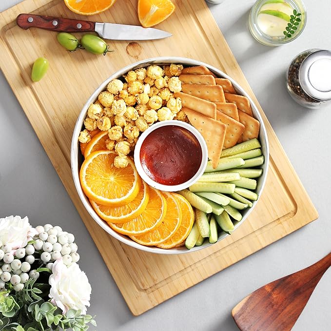 MALACASA Salad Bowls, 114 OZ Extra Large Serving Bowls Set of 2, Porcelain