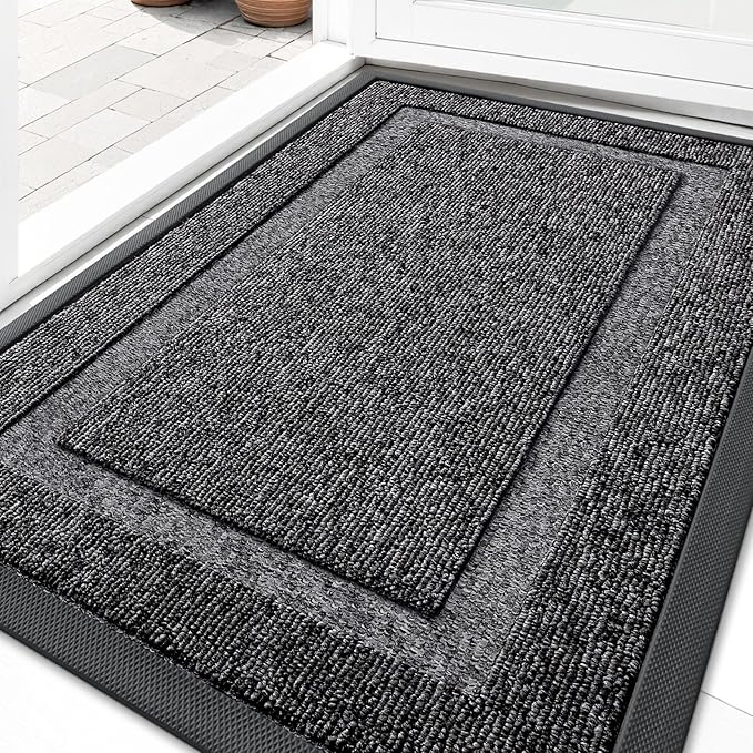 OLANLY Front Door Mat Indoor Outdoor Entrance, Waterproof All-Season, by OLANLY