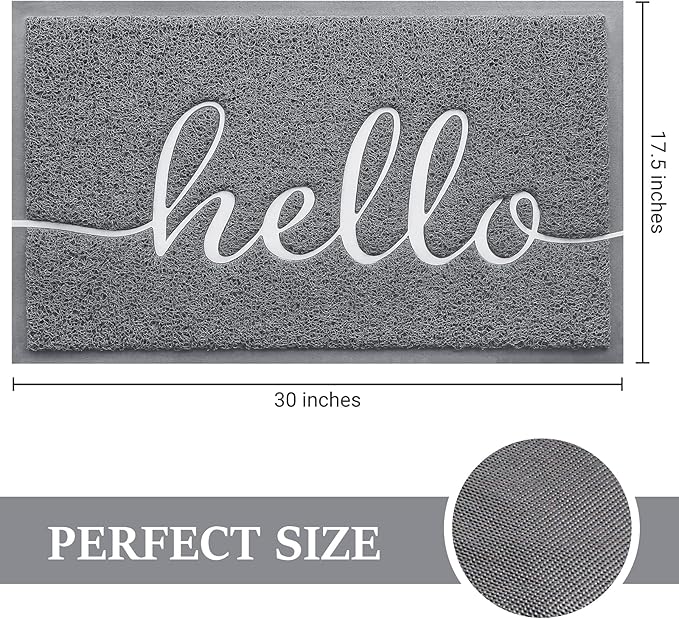 BeneathYourFeet Door Mat, Welcome Mat Low Profile Front Doormat Non Slip Rugs - Image 2