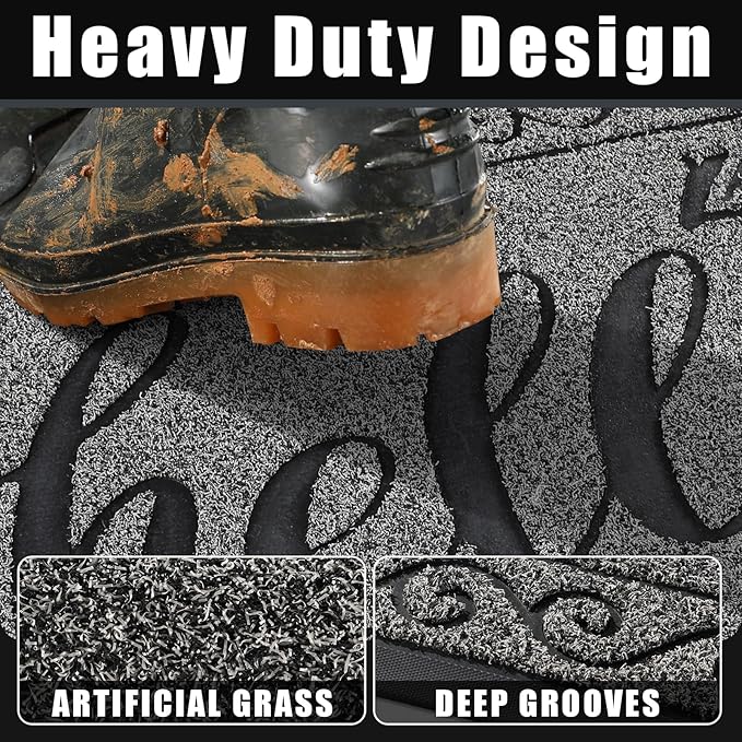 Yimobra Welcome Mats for Front Door 29.5x17, Heavy Duty Waterproof Outdoor Door - Image 2