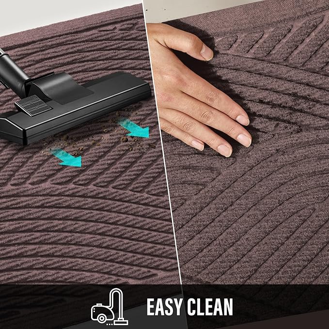 HIYARD Sturdy Front Door Mat, Absorbent Muddy Dirt Resist Welcome Door Mats - Image 7