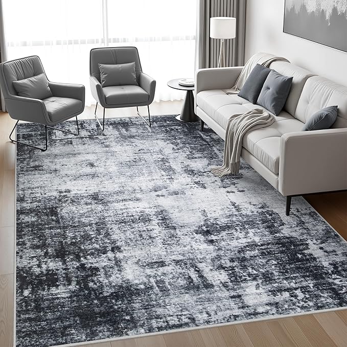 6x9 Area Rug Living Room Rug: Washable Modern Abstract Soft Thin Rug Indoor - Image 3