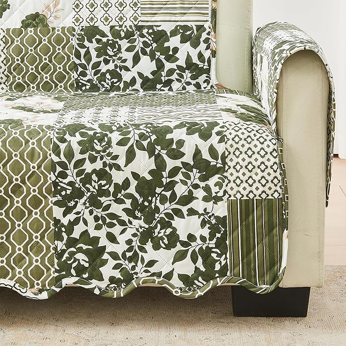 Great Bay Home Reversible Patchwork Chair Cover - Image 2