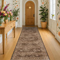 Washable 10ft Long Runners for Hallways, Entryway Indoor Rug, Non Slip Rubber by HazoHaus