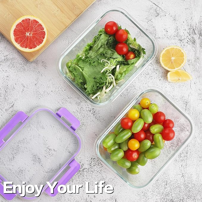 HOMBERKING 24pc Glass Food Storage Containers