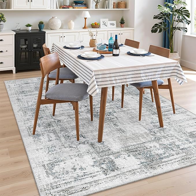 Madane 5x7 Area Rugs Washable Rug: Vintage Living Room Rug - Image 3