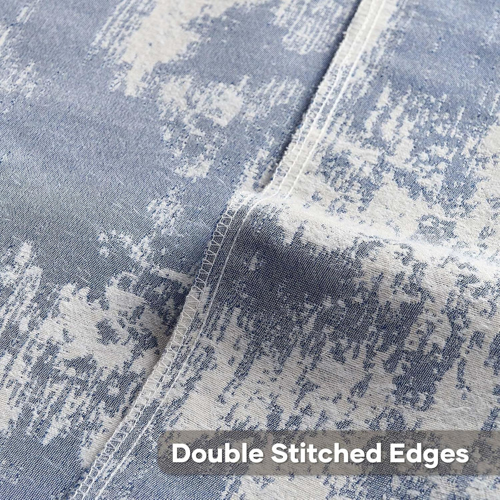FUTEI Pack of 2 Faux Cashmere Throw Pillow Covers 18x18 Inch, Blue White