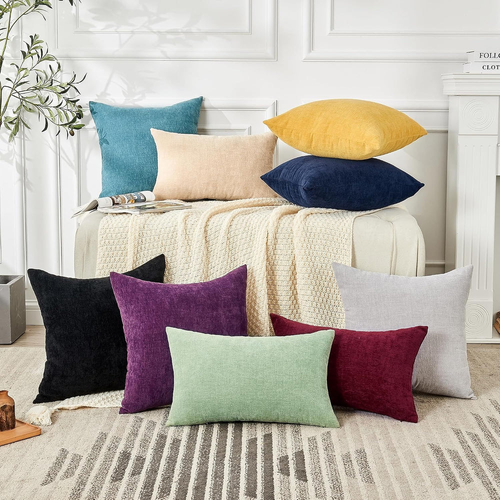 GAWAMAY Decorative Square Throw Pillow Covers 18"x18" Inch Set of 4...