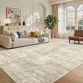 Madane 5x7 Area Rugs for Living Room, Washable Vintage Natural Beige Rug by Madane