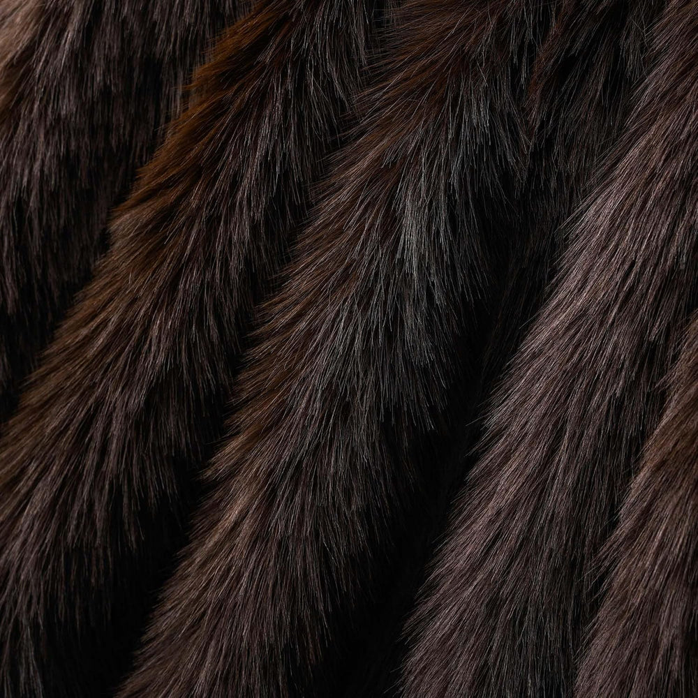 Battilo Faux Fur Throw Blanket, Luxury Fluffy Brown Blankets, 50"x60"