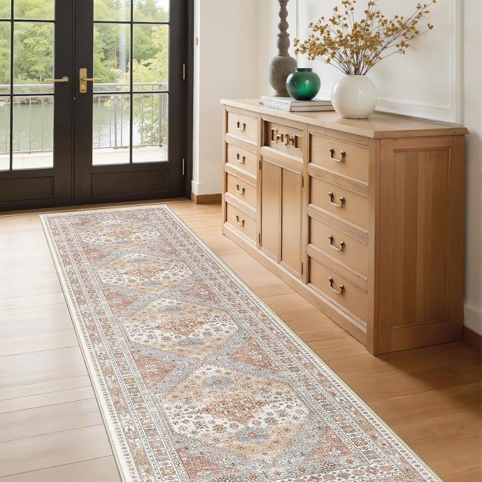 Runner Rug 2x8 Runners for Hallways Non Slip Washable, Vintage Hallway Runner - Image 3
