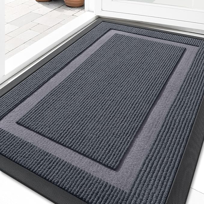 OLANLY Front Door Mat Indoor Outdoor Entrance, Waterproof All-Season, by OLANLY