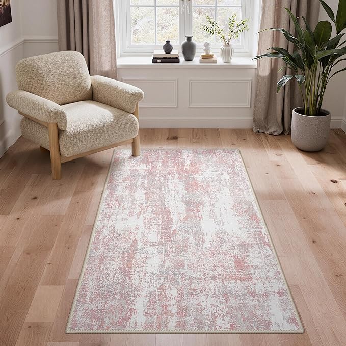 Area Rugs 3x5 for Living Room Bedroom, Modern Abstract Machine Washable Rug - Image 2