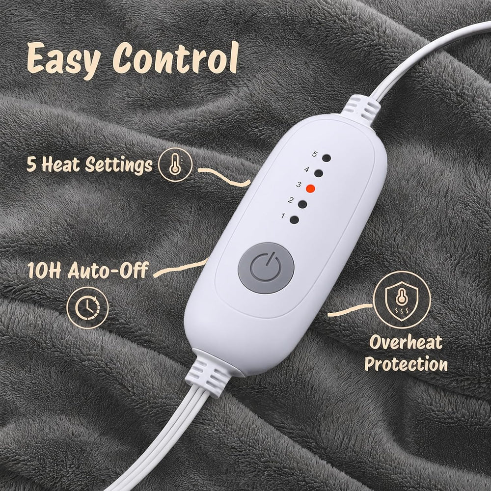 Electric Heated Blanket Full Size 72"x84",Fast Heating Throw, Soft ...
