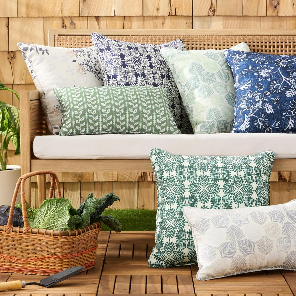 Martha Stewart Vineyard Vines Indoor Outdoor Decorative Lumbar Pillow 2-Pack ...