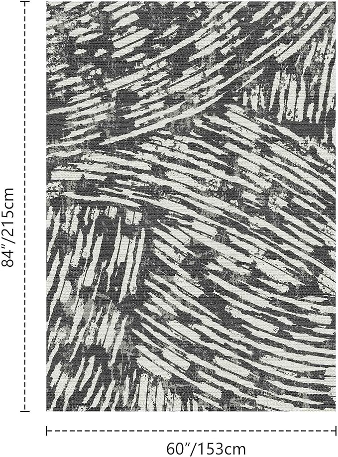 Latte&Fog 5x7 Area Rugs for Living Room Bedroom, Modern Abstract Washable Rug - Image 2