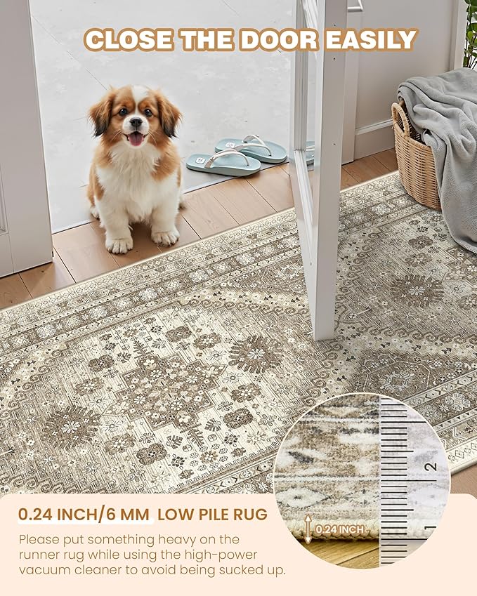 Carpet Runners for Hallway 12ft, Non-Slip Long Bathroom Rugs Runner for Kitchen - Image 6