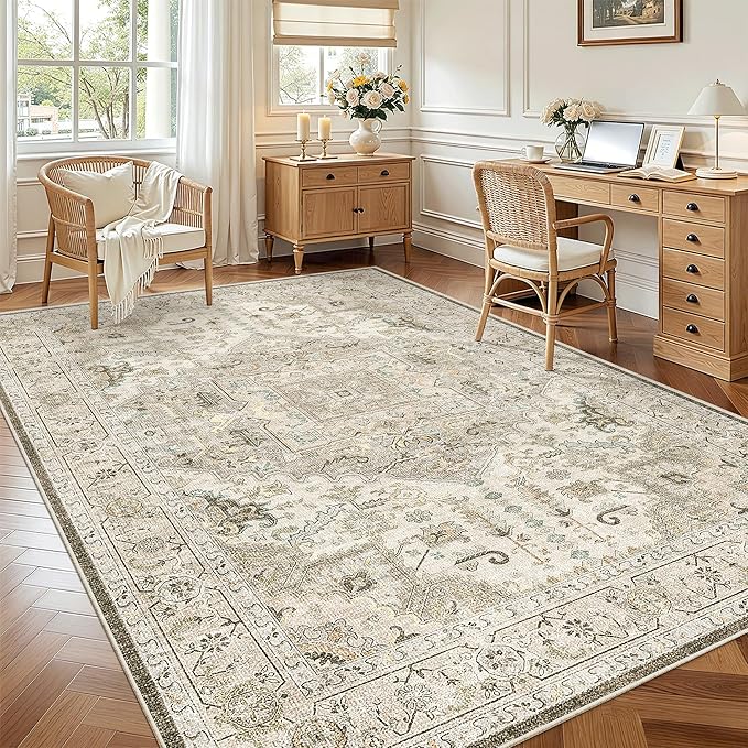 Madane 5x7 Area Rugs for Living Room, Stain Resistant Washable Rugs, Non-Slip - Image 2