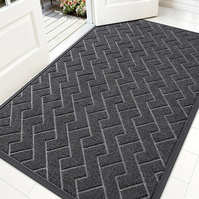 OLANLY Front Door Mat Indoor Outdoor Entrance, Waterproof All-Season, by OLANLY