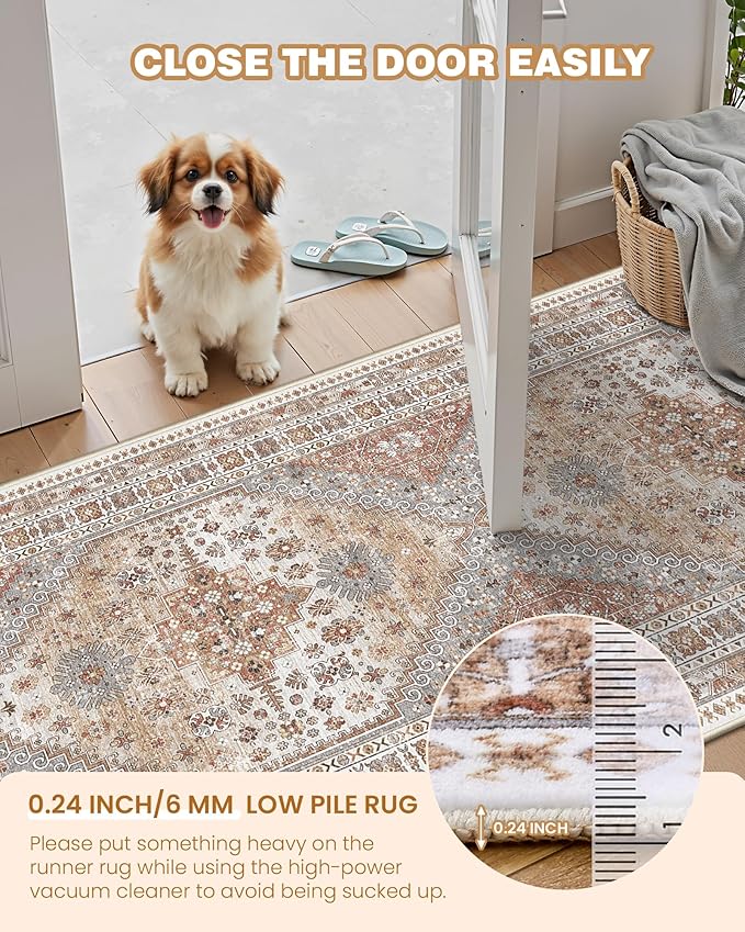 Carpet Runners for Hallway 12ft, Non-Slip Long Bathroom Rugs Runner for Kitchen - Image 6