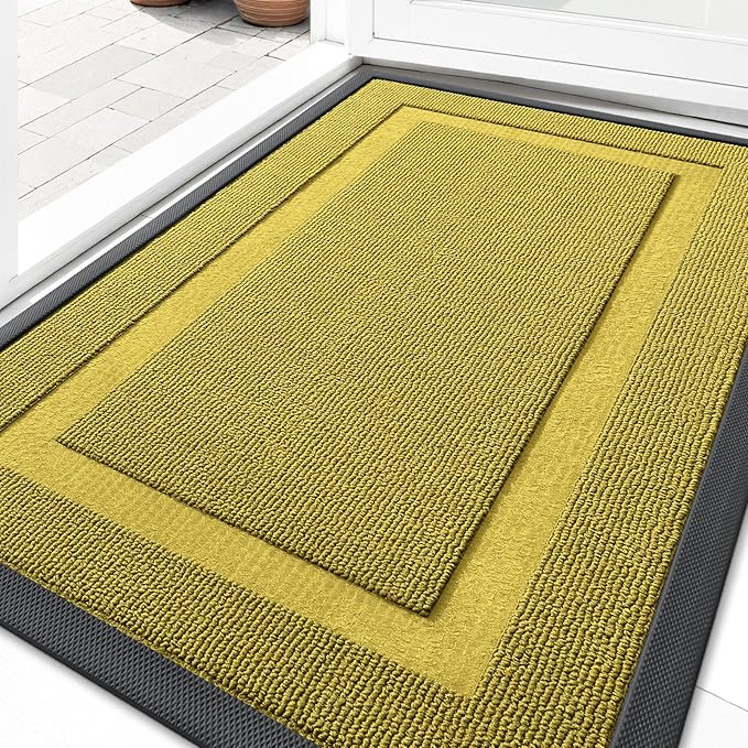 OLANLY Front Door Mat Indoor Outdoor Entrance, Waterproof All-Season, by OLANLY