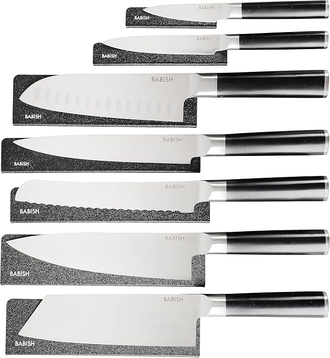 Babish 14-Piece Full Tang Forged Kitchen Knife Set – High-Carbon 1.4116 German by Babish