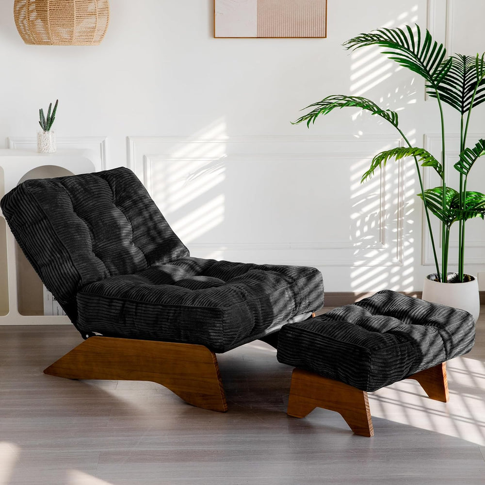 MAXYOYO Accent Chair with Ottoman, Lounge Chair with Adjustable Backrest