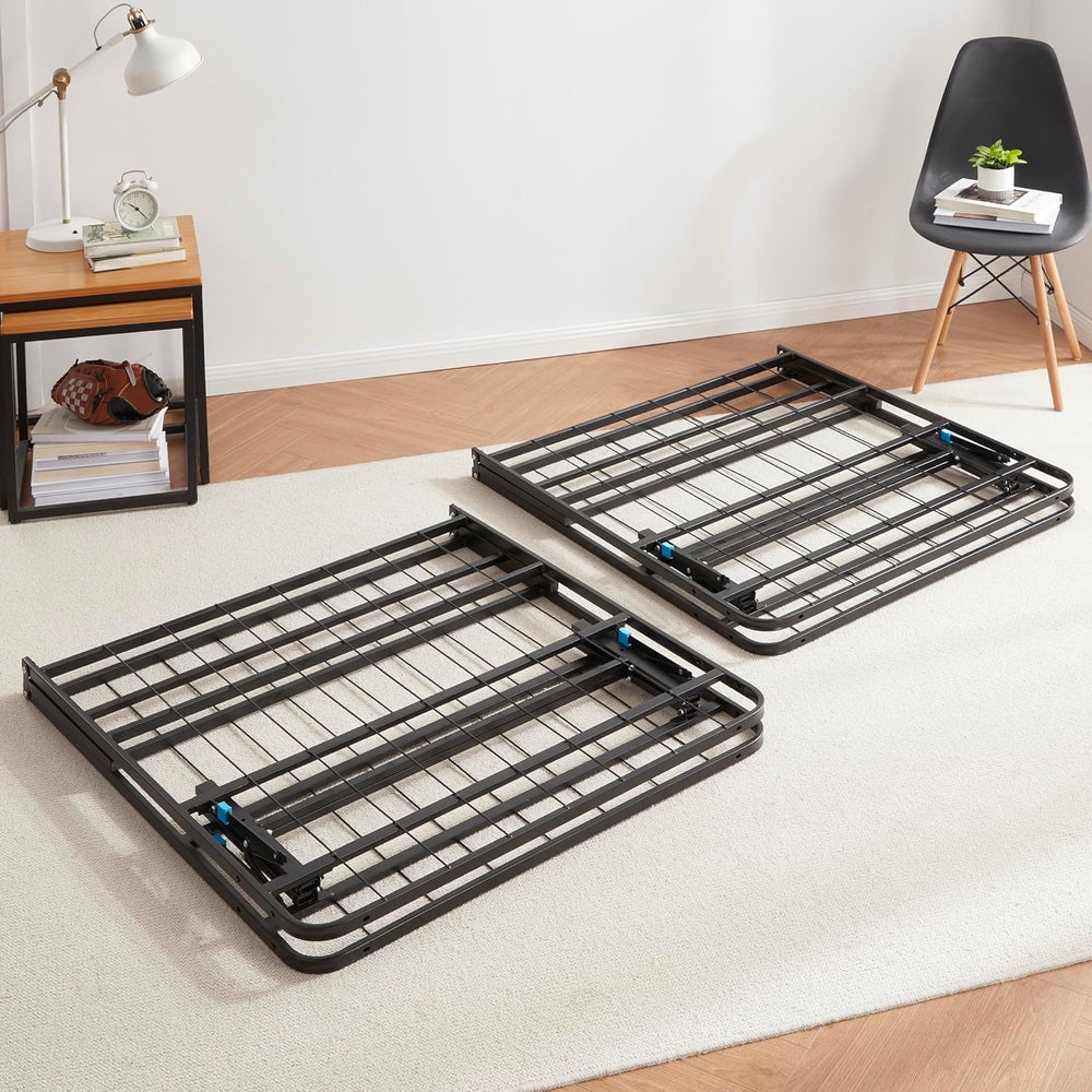 Nestl Foldable Full Size Platform Bed Frame, Metal Foundation with 13 Inch Un...