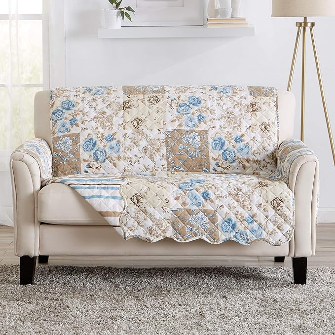 Great Bay Home Reversible Floral Patchwork Loveseat Furniture Protector by GreatBayHome