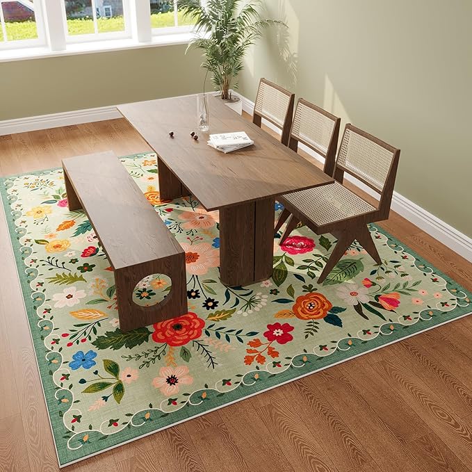 Rugcomf Area Rugs 8x10 Rug for Living Room Clearance Washable Boho Area Rug Non - Image 6