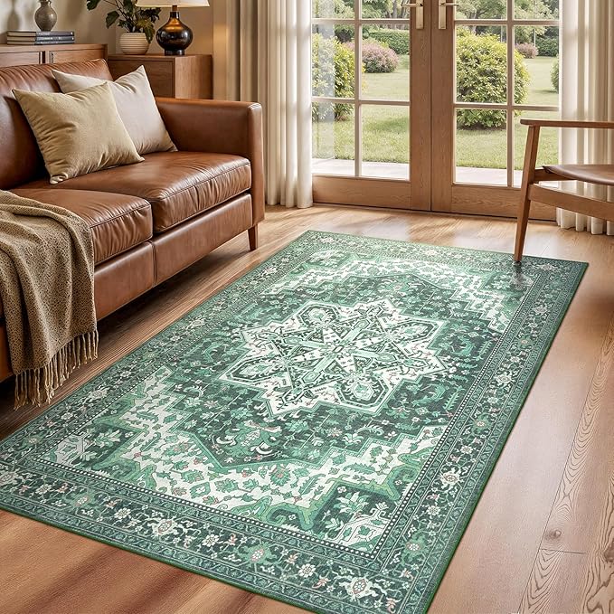 Rugflix 3x5 Area Rugs for Living Room, Machine Washable Rug Non Slip Stain by RugflixAreaRugs