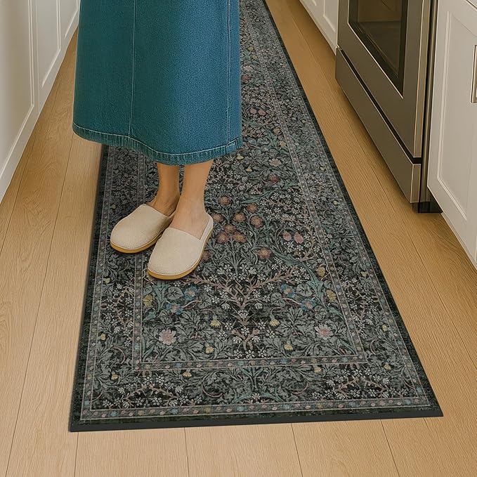 Dark Green 2'6" x 10' Runners for Wide Hallways Non Slip, Extra Long 10ft Floor - Image 6