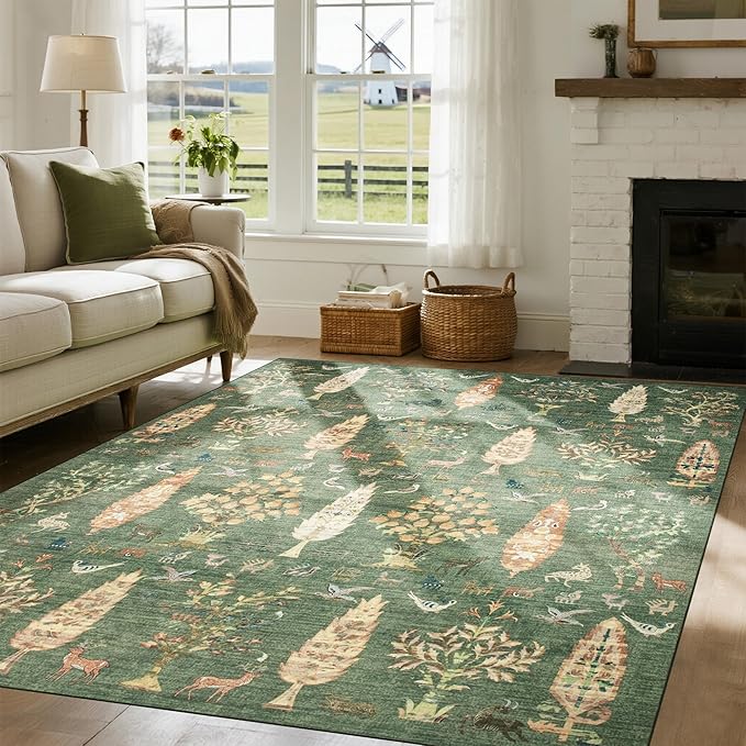 Washable Rugs 8x10 Area Rugs for Living Room, Dining Room- Large Ultra Soft by Srugn
