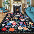 10x12 Area Rugs for Living Room: Floral Washable Rug Vintage Large Soft Boho by PLHXFRSoftAreaRugs