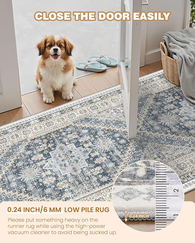 3x5 Washable Area Rug for Entryway, Kitchen Rugs Non Slip for Dining Room - Image 6