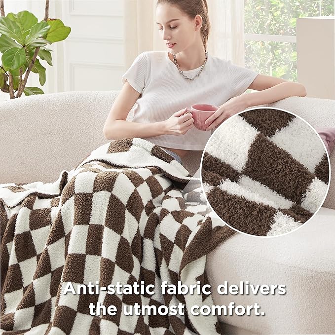 Bedsure GentleSoft Checkered Throw Blanket - Image 5