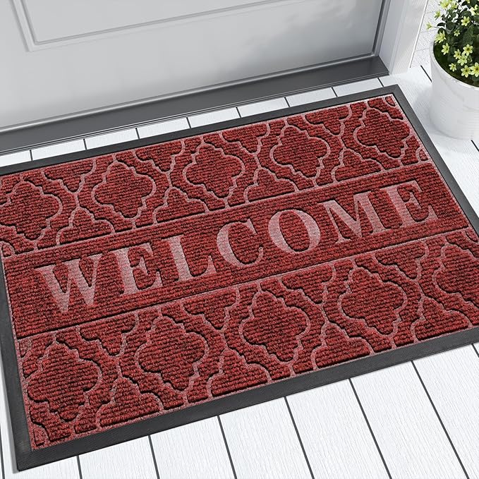 Yimobra Welcome Mat Outdoor Indoor, All-Season Waterproof Front Door Mat by Yimobra