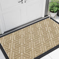 Smiry Front Door Mat Outside Entrance, Heavy Duty Sturdy Natural Rubber Doormat by Smiry