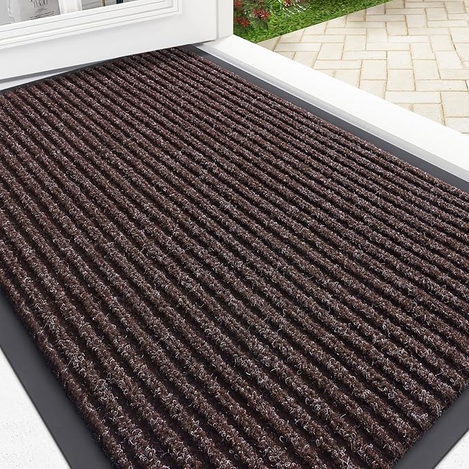 OLANLY Front Door Mat Indoor Outdoor Entrance, Waterproof Heavy Duty Doormat by OLANLY
