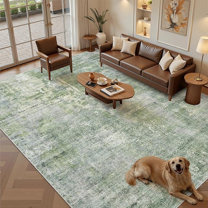 Washable Area Rug 8x12, Large Soft Rugs by Soalmost