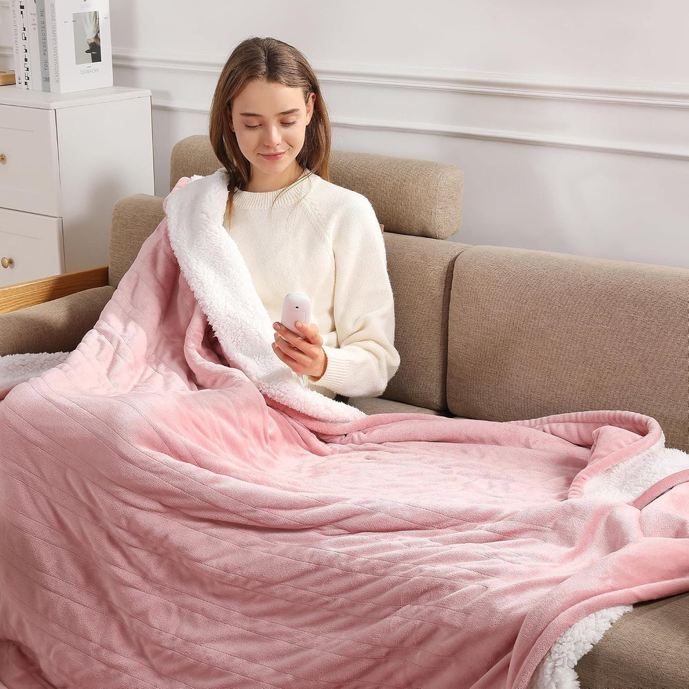 Heated Blanket Pink Heated Throw Blanket Heating Blanket 50"x60" Ul...