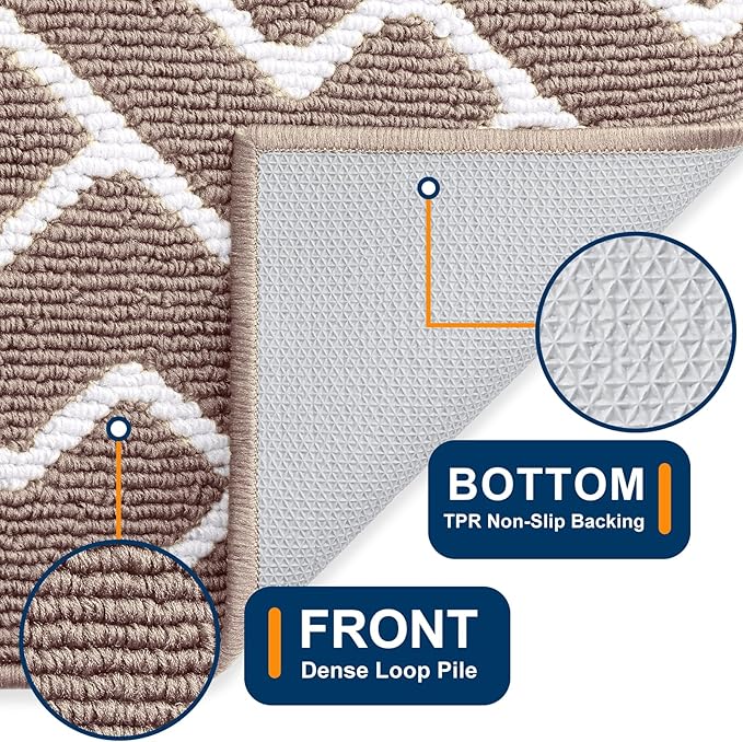 OLANLY Front Door Mat, Non-Slip Rubber Backing, Dirt Resistant and Absorbent - Image 4
