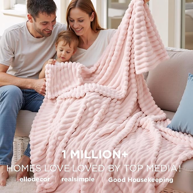 Bedsure GentleSoft Crystal Pink Full Blanket - Image 2