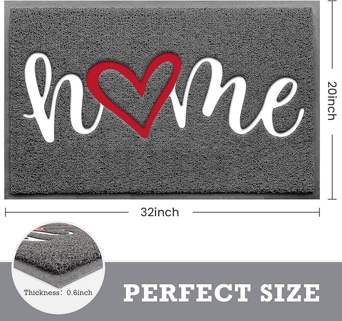 CozyBounty Black Door Mat Welcome Mats Home Non-Slip Doormat - Image 3