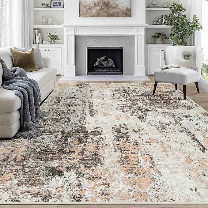 9x12 Area Rugs for Living Room Rug Washable: Abstract Large Rug for Dining Room by Aelenmu