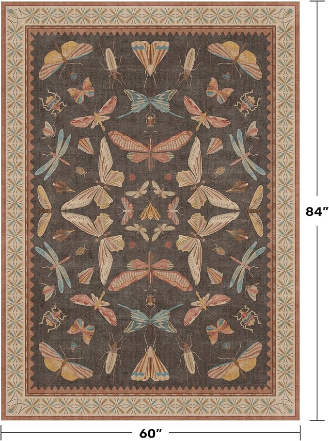 Washable Living Room Area Rug 5x7, Ultra Soft Carpet - Image 2