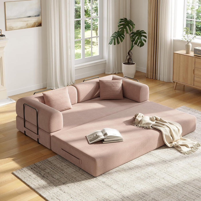 79in Boneless Couch Convertible Futon Sofa Bed Queen for Living Room