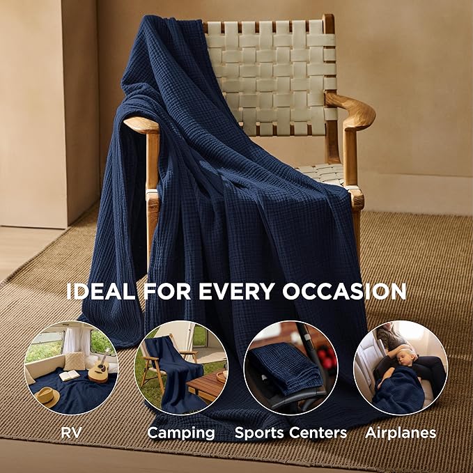 Bedsure 100% Cotton Muslin Blankets - Image 4