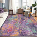 Washable Area Rugs 7'x9' Non-Slip Modern Abstract Soft by RELEANY